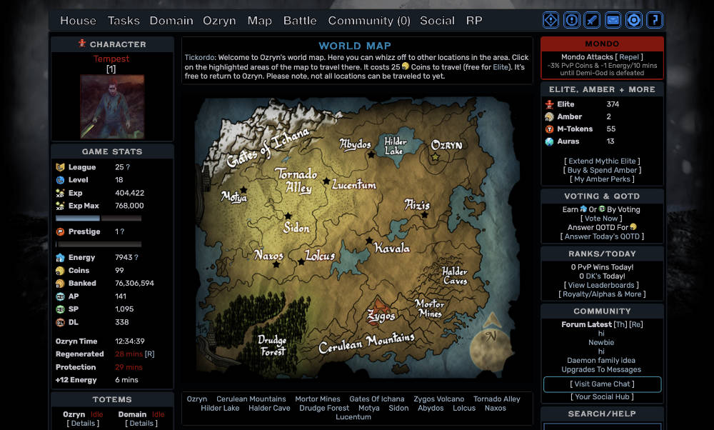 Fantasy Game Screenshot 1